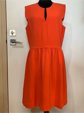 RAOUL  NWT 12 Horizon Red “Barbara Waisted Sleeveless Lined Dress”